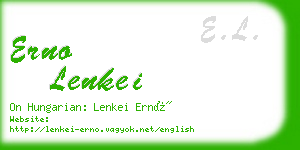 erno lenkei business card